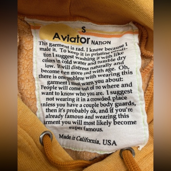 AVIATOR NATION Rare Native American Indian Long Sleeve Pullover Hoodie Sweater S - Picture 7 of 8